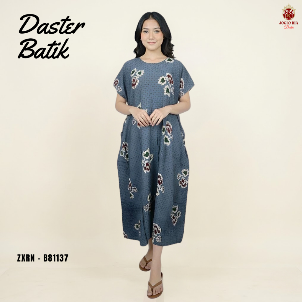 Daster Wanita Dewasa Santung Premium Fit All Daster Panjang Adem Motif Cantik | Ria Batik Solo