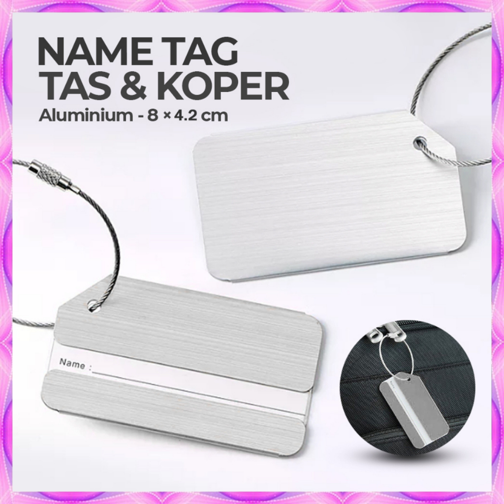 PENANDA TAS ATAU KOPER Tag Koper Gantungan Penanda Tas Aluminium Tag Koper Gantungan tag Penanda Tas