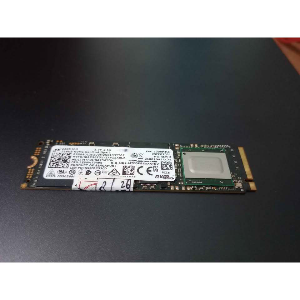 ssd nvme 256gb ori copotan merk micron 2300 kondisi bagus
