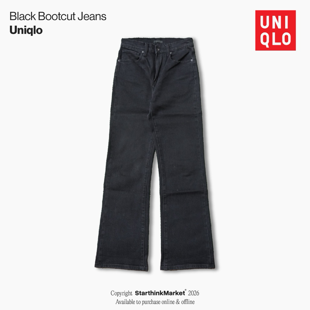 Uniqlo Black Bootcut Jeans