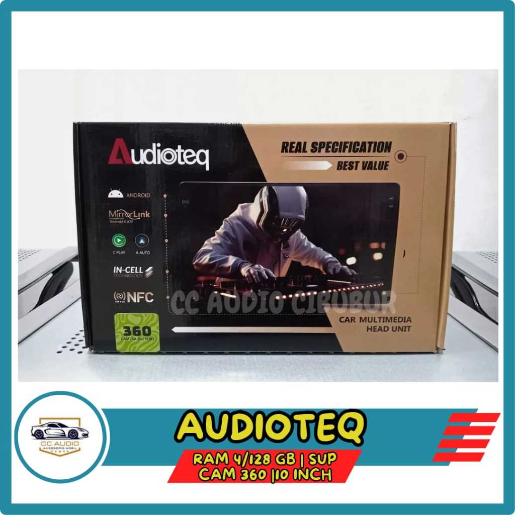 Head unit android Audioteq ram 4+128 support NFC support Kamera 360