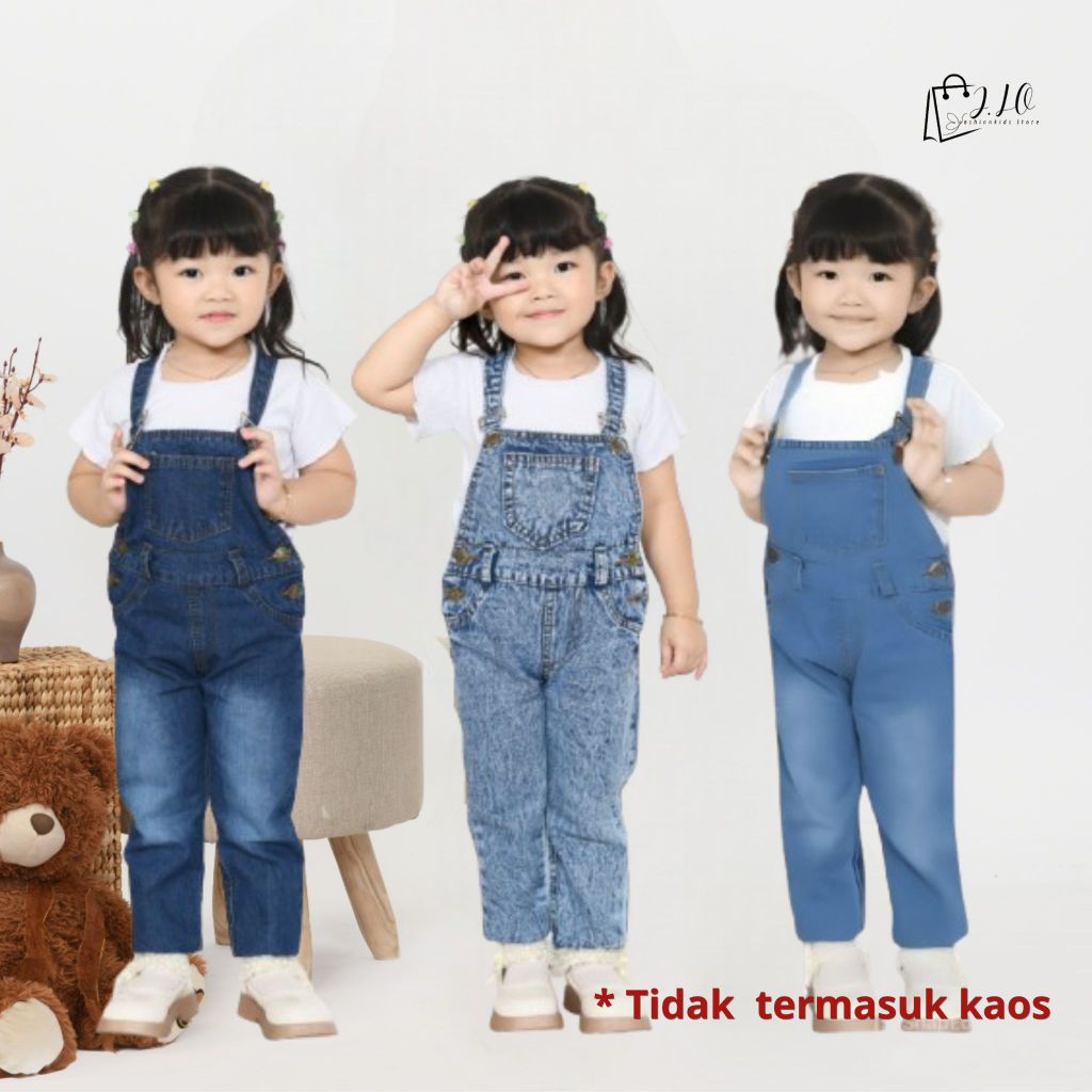 1 -6 TAHUN OVERALL JEANS CELANA PANJANG ANAK // OVERALL JEANS ANAK PANJANG