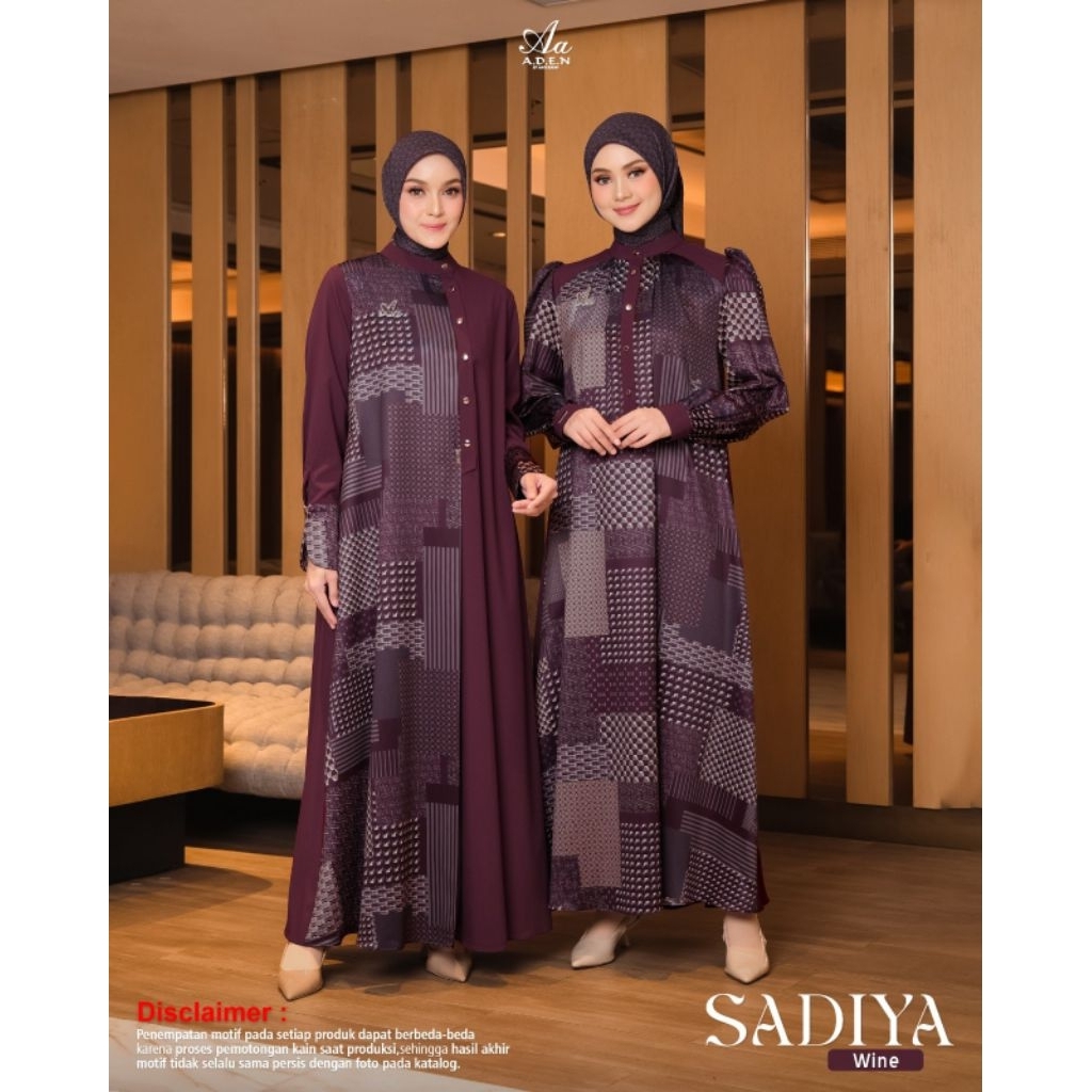 PO‼️[ORDER VIA CHAT-JANGAN CHECK OUT] Gamis Perempuan Dewasa Sadiya Dress by Aden Hijab