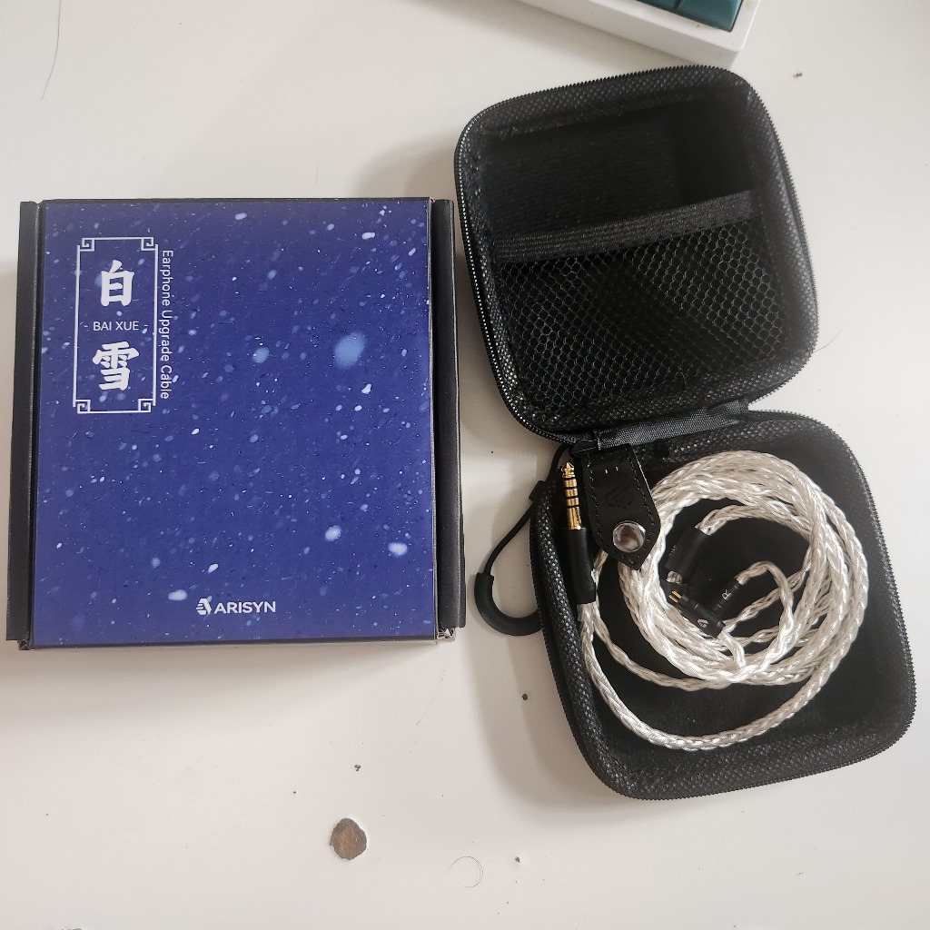 ARISYN BAI XUE 8 Wires Cable Silver Plated Copper Litz IEM Kabel 4.4mm