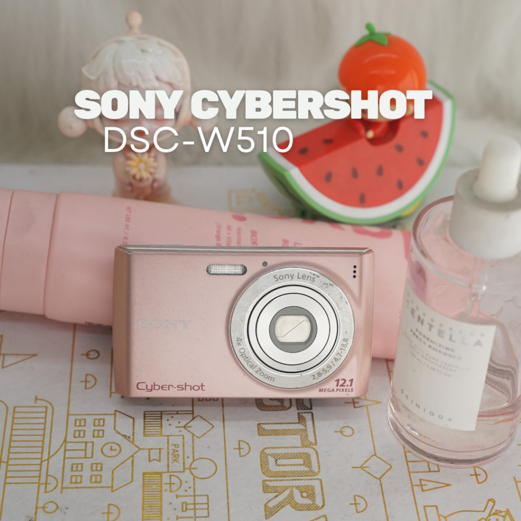 SONY CYBER-SHOT DSC-W510 PINK EDITION DIGICAM — KAMERA POCKET SLIM SIMPLE