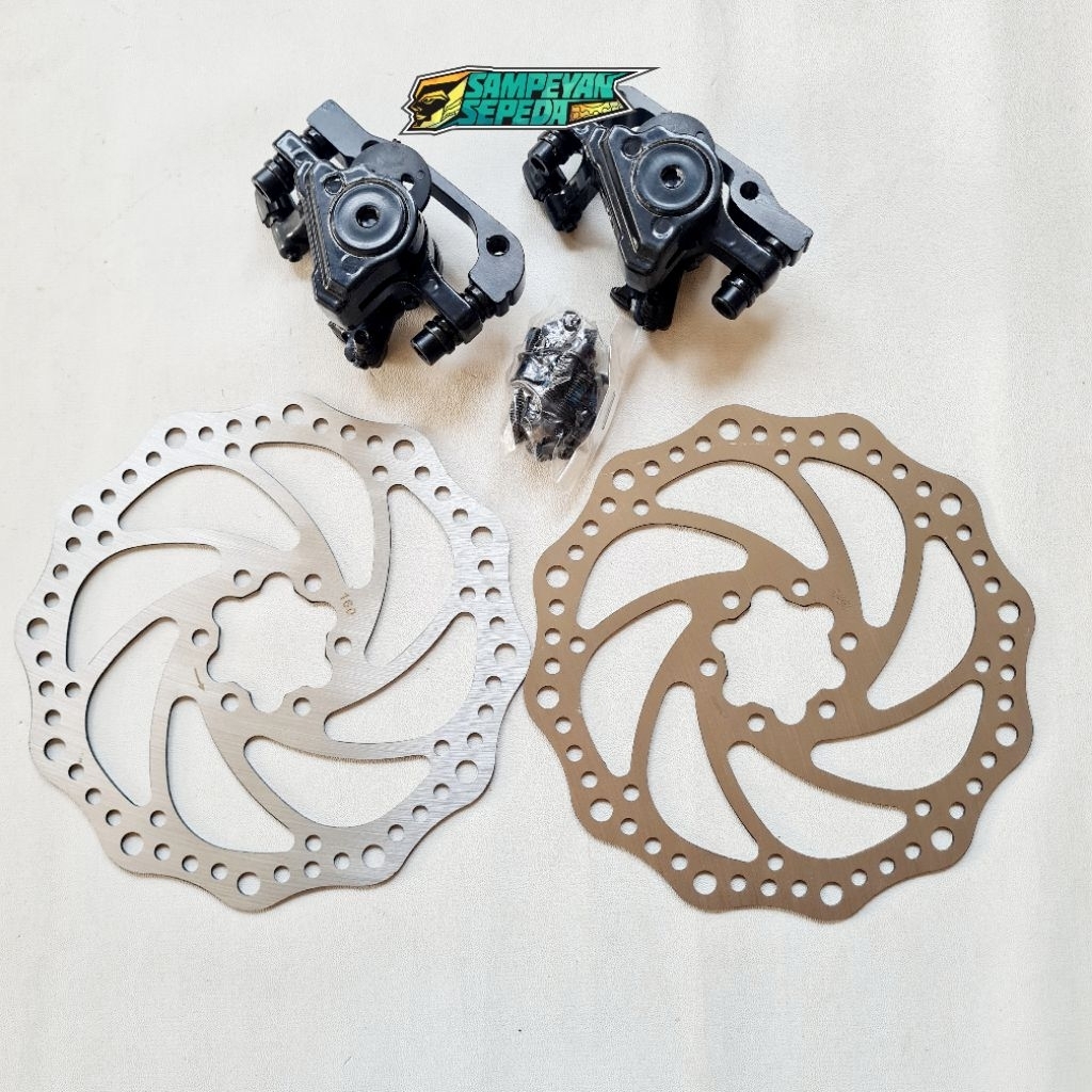 Rem Set Cakram Cstar 160mm Rem Set Cakram Sepeda Cstar Disc Brake Cstar Set Depan Belakang