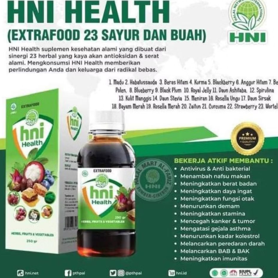 Hni Health Madu Extra Food Hpai Hni 250ML Madu Anak Vitamin Penambah Nafsu Makan Anak Madu Hpai Extr
