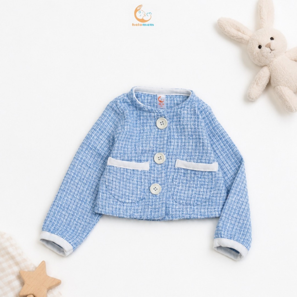 Halomam - Lisa Blazer (Blazer Anak/Bayi Perempuan 3 bulan - 6 tahun/Tweed Blazer)