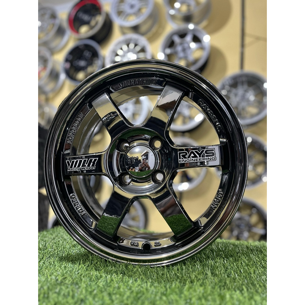 velg te37 R15 4x100 L6,5 et42 black chrome