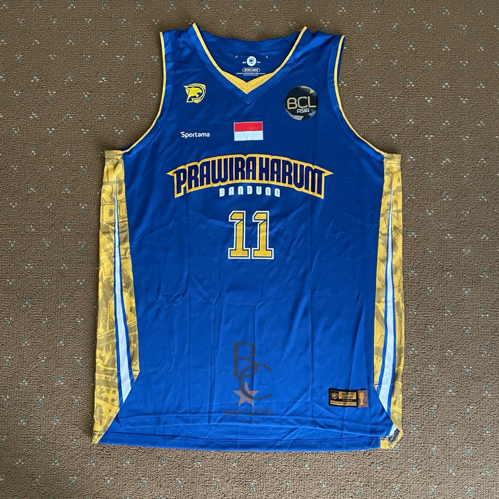 Jersey Basket Match Prepare BCL Asia Prawira Harum Bandung Nameset Brandone Francis