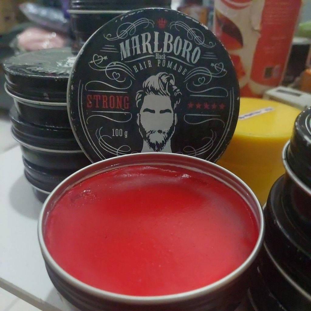 MARL BORO HAIR POMADE STRONG MERAH 100GR