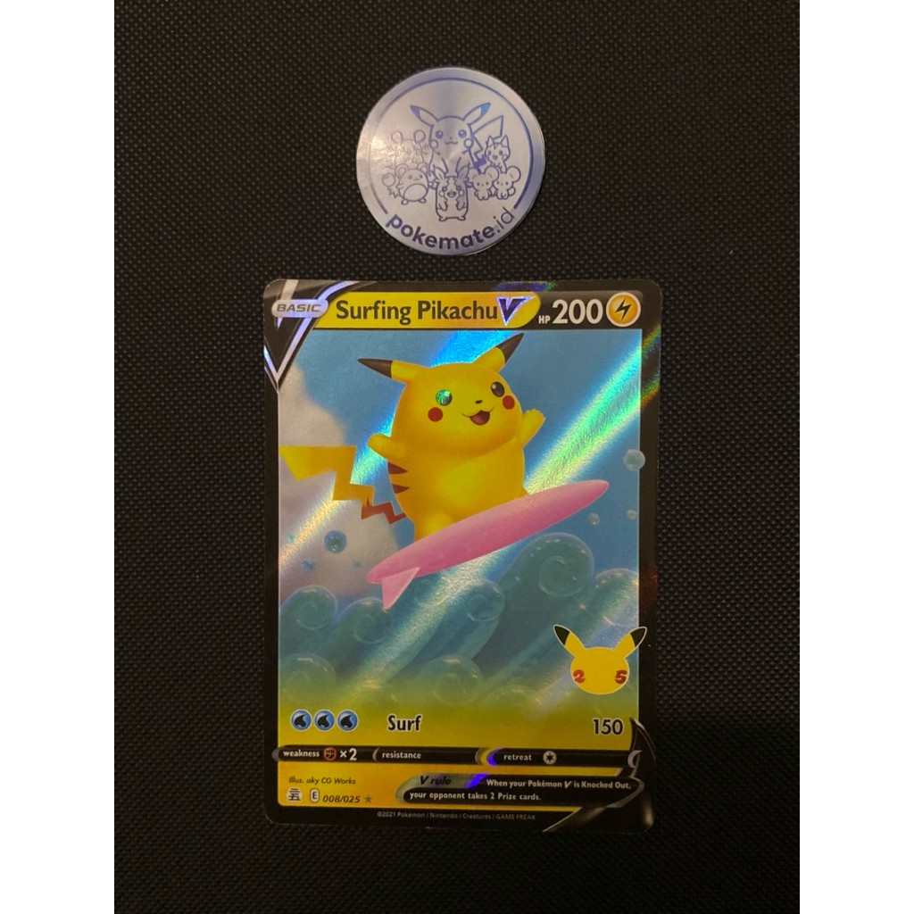 Surfing Pikachu 008/025 Pokemon Celebration 25th English