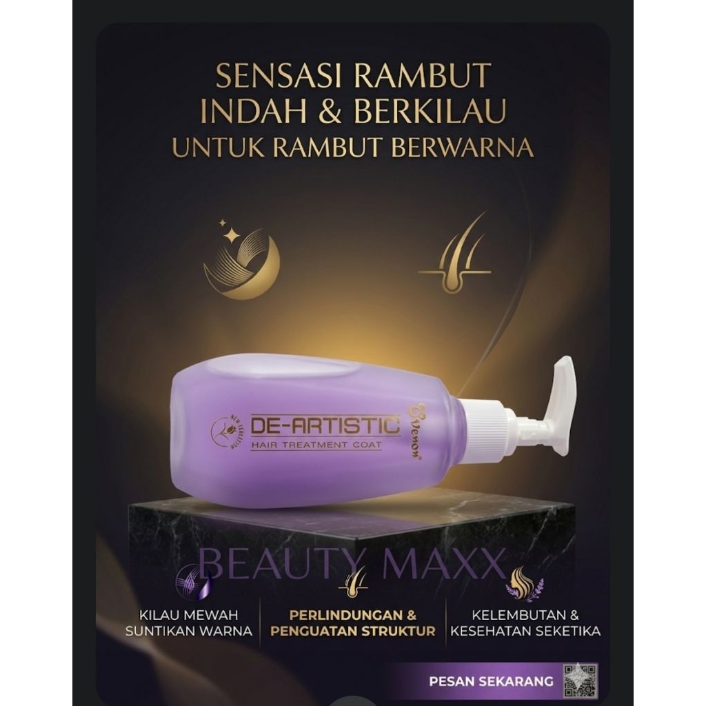 VENON DE ARTISTIC HAIR TREATMENT COAT | VENON UNGU |VITAMIN RAMBUT | HAIR SERUM VENON
