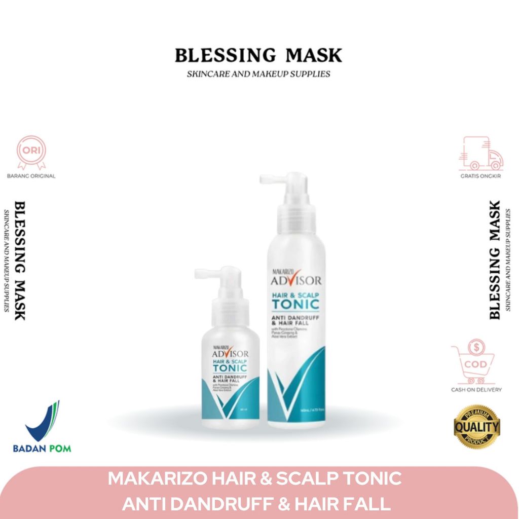 Makarizo Advisor Hair & Scalp Tonic 145mL | Perawatan Rambut Rontok dan Ketombe | Anti Hair Fall