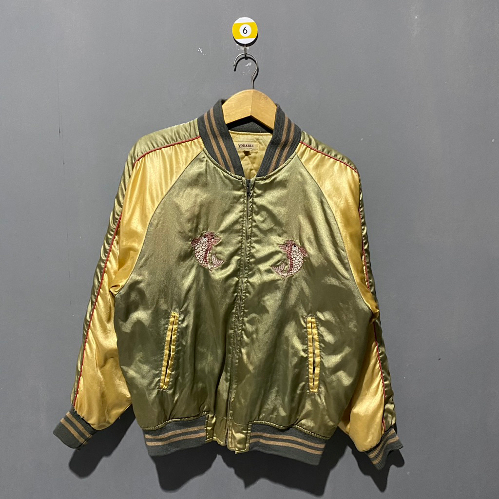 Jaket Sukajan Bordir Ikan koi