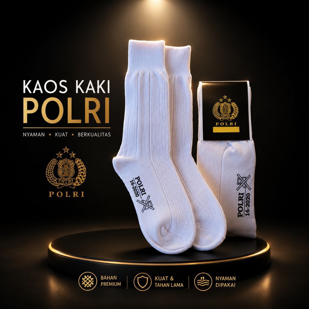 KAOS KAKI JATAH POLRI - KAOS KAKI PUTIH POLRI - KAOS KAKI PDH POLRI - KAOS KAKI OLAHRAGA POLRI