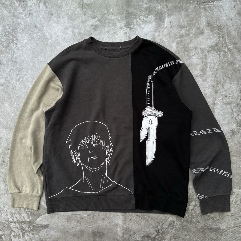 1ON1 TOJI FUSHIGURO Rework Crewneck | Sweater Jujutsu Kaisen | toji fushiguro
