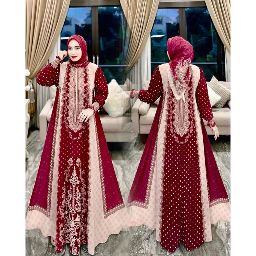 Mufidah2 series by Mariani syari / Gamis set syar'i / Gamis set mewah