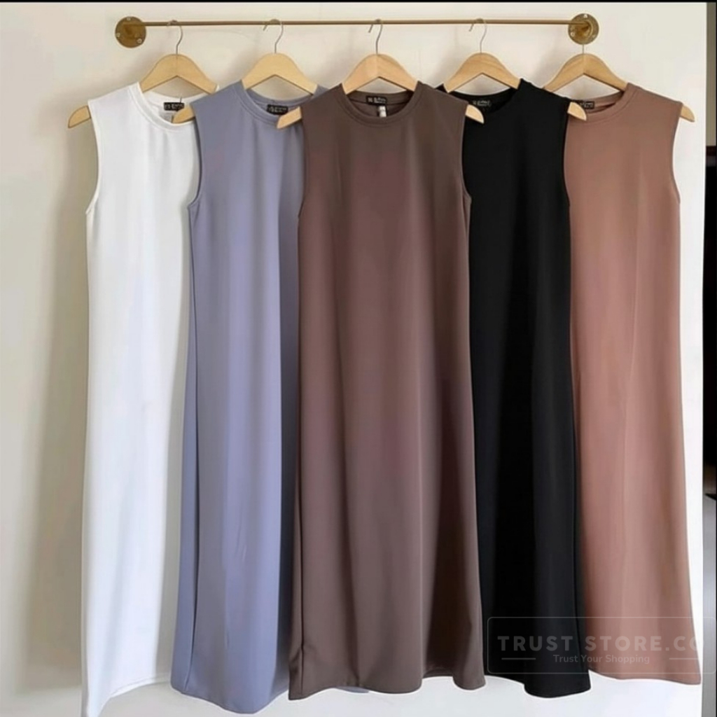 FF - INNER DRESS KNIT / INNER DRESS BUMIL / INNER RAJUT TANPA LENGAN