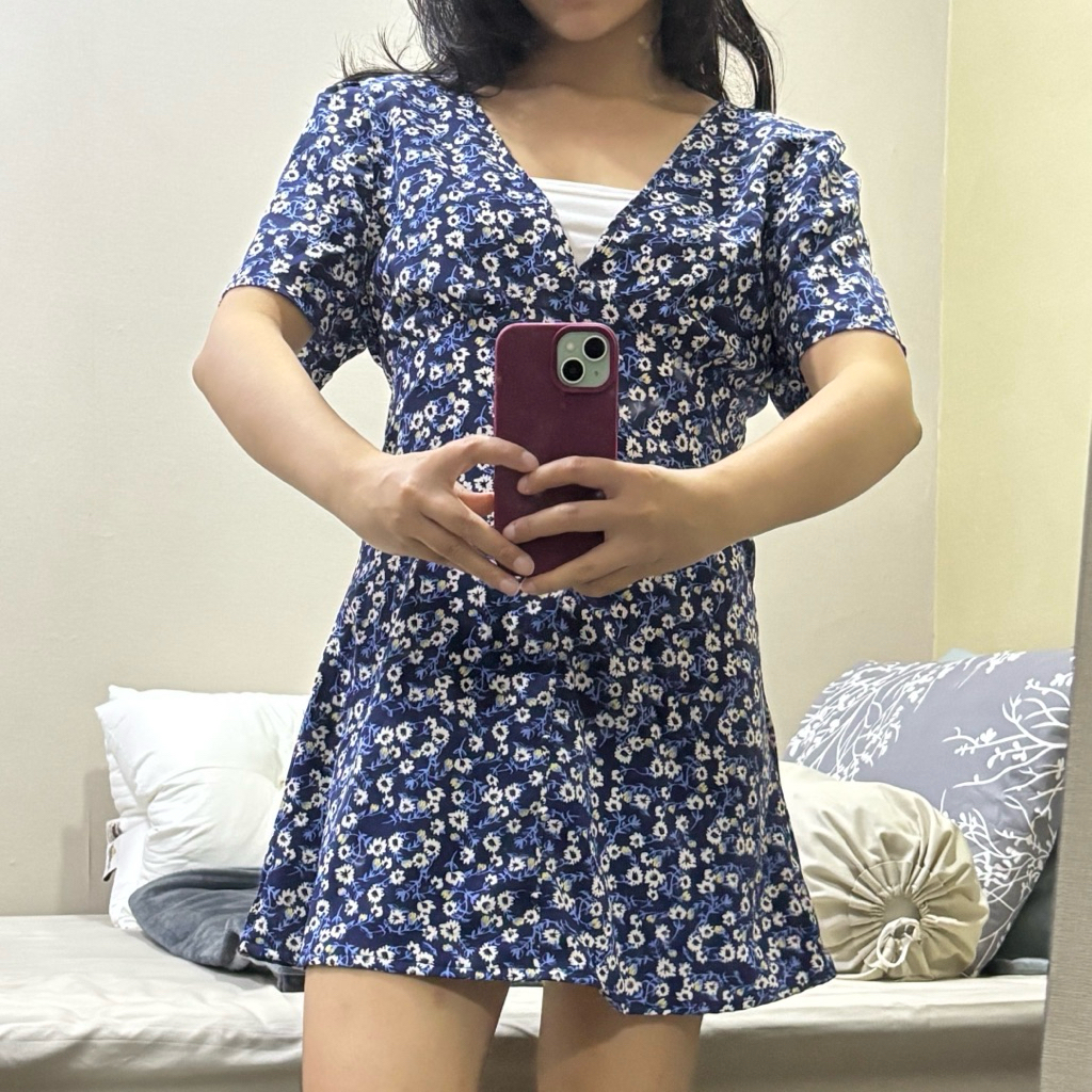 CottonOn Floral Mini Dress - Dress Bunga Cotton On