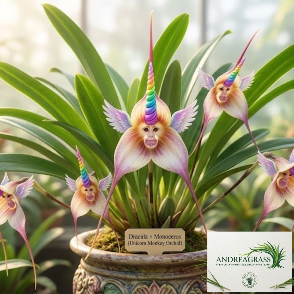 Promo tanaman hias anggrek import/anggrek monyet bunga langka (UNICORN) - tanaman hias bunga hidup