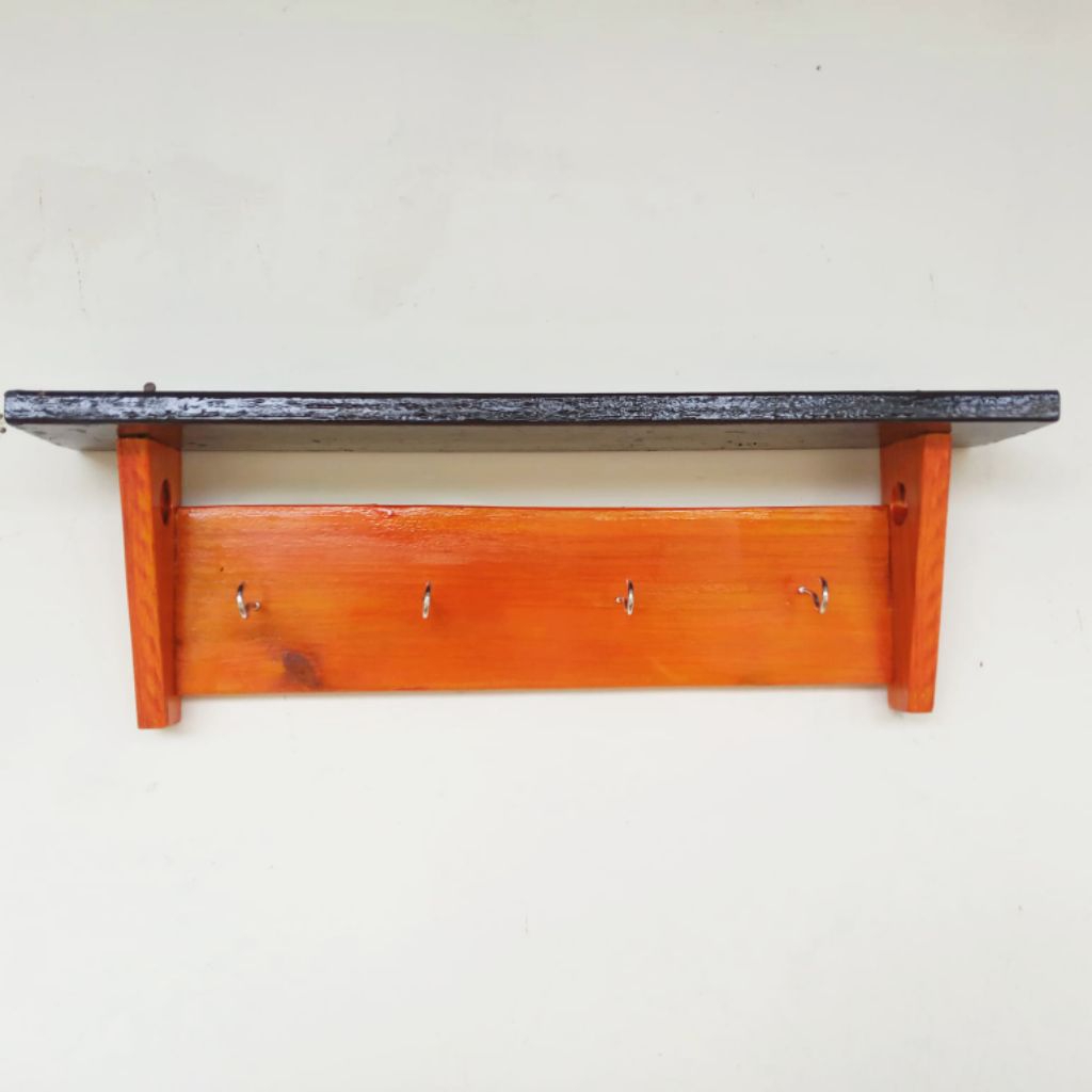 Rak Dinding/Hiasan Dinding/Tempat gantungan kunci/Tempat Aksesoris/Tempat Gantungan Topi/Hiasan Kayu