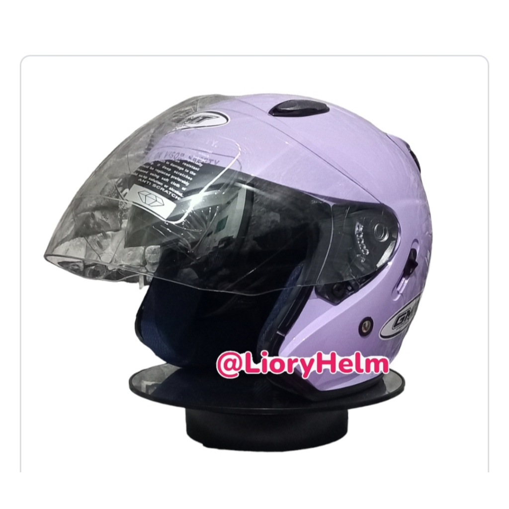 HELM HALF FACE GMT DOUBLE VISOR ORIGINAL HELM ORI HELM SNI HELM SEPEDA MOTOR HELM CENTRO HELM PRIA W