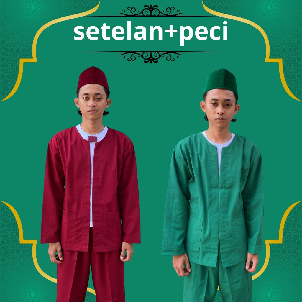 Setelan Baju pangsi Pancak Silat Pakaian Adat Trasdisional Betawi