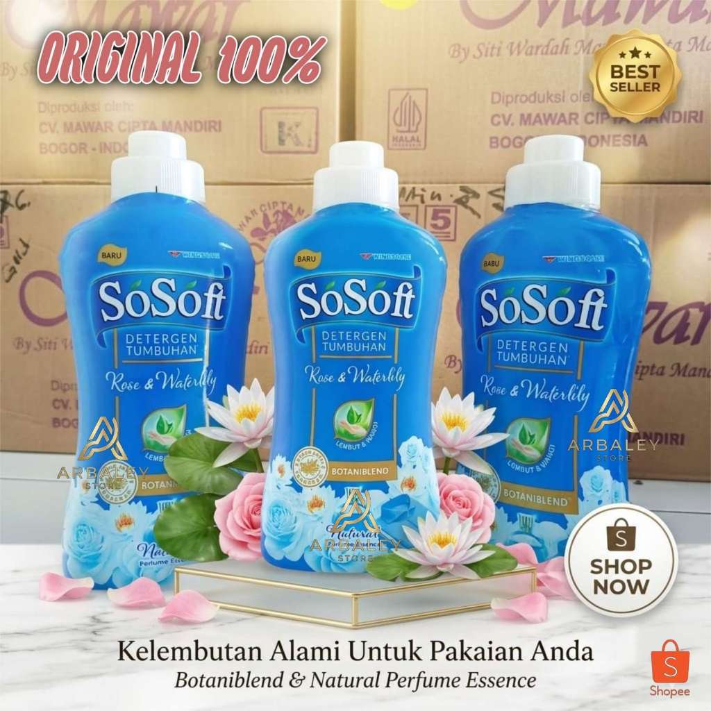 Sabun Cuci Cair 700ml Sosoft/Sosoft 700ml Biru/Sabun Cuci Sosoft 700ml Biru