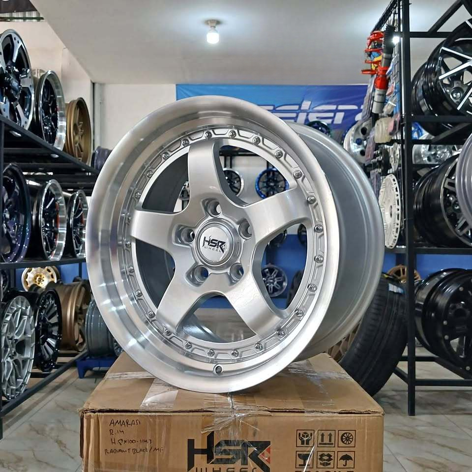 Velg Celong R16 Lubang 5 Untuk Innova, Xpander, Brv Pelek Hsr Bob Ring 16 Lebar 7/8 Silver Polish
