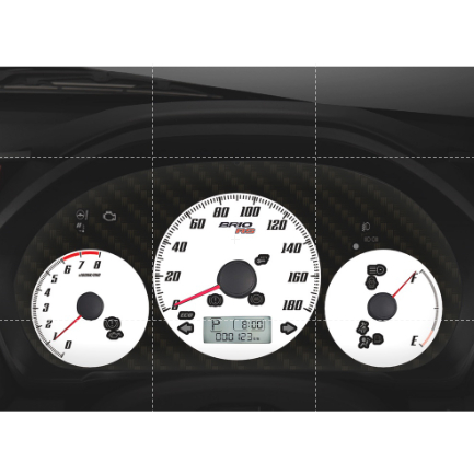 Custom Speedometer Brio/Mobilio White Carbon