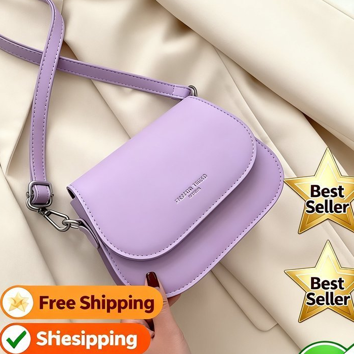 [Eleganza] Tas Selempang Wanita Premium Kulit Sintetis Awet & Tahan Lama Lilac