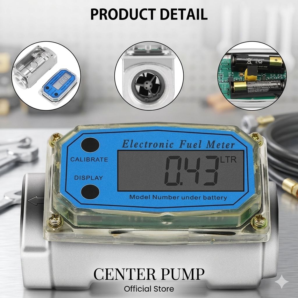 Flow meter turbine Digital 2" Flow meter DIGITAL Air/minyak/solar 2"