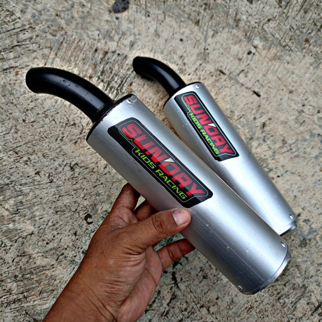 Knalpot Mini trail 50cc GP mini 18cm suara racing adem sarangan full