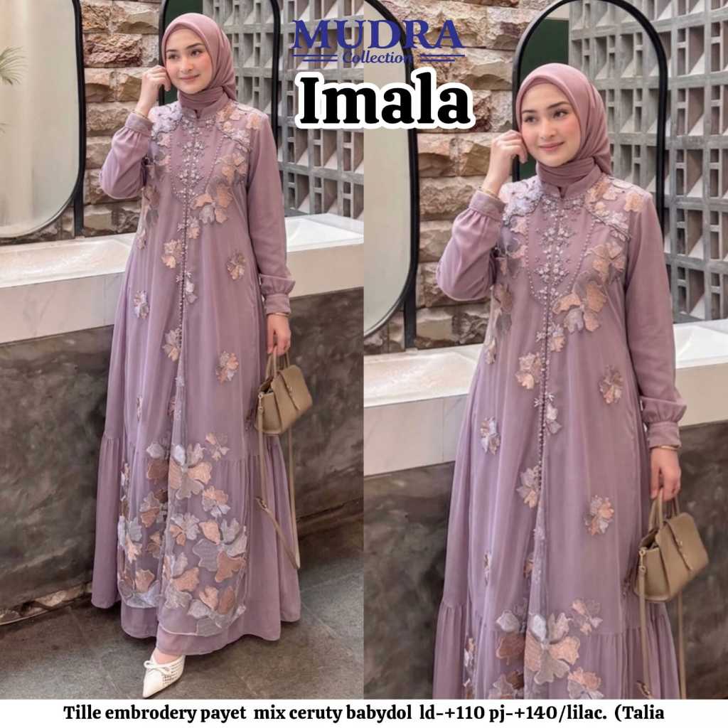 Mudra Hijab / Gamis Terbaru / Gamis Wanita / Gamis Premium / Delima / Imala / Mudra Collection