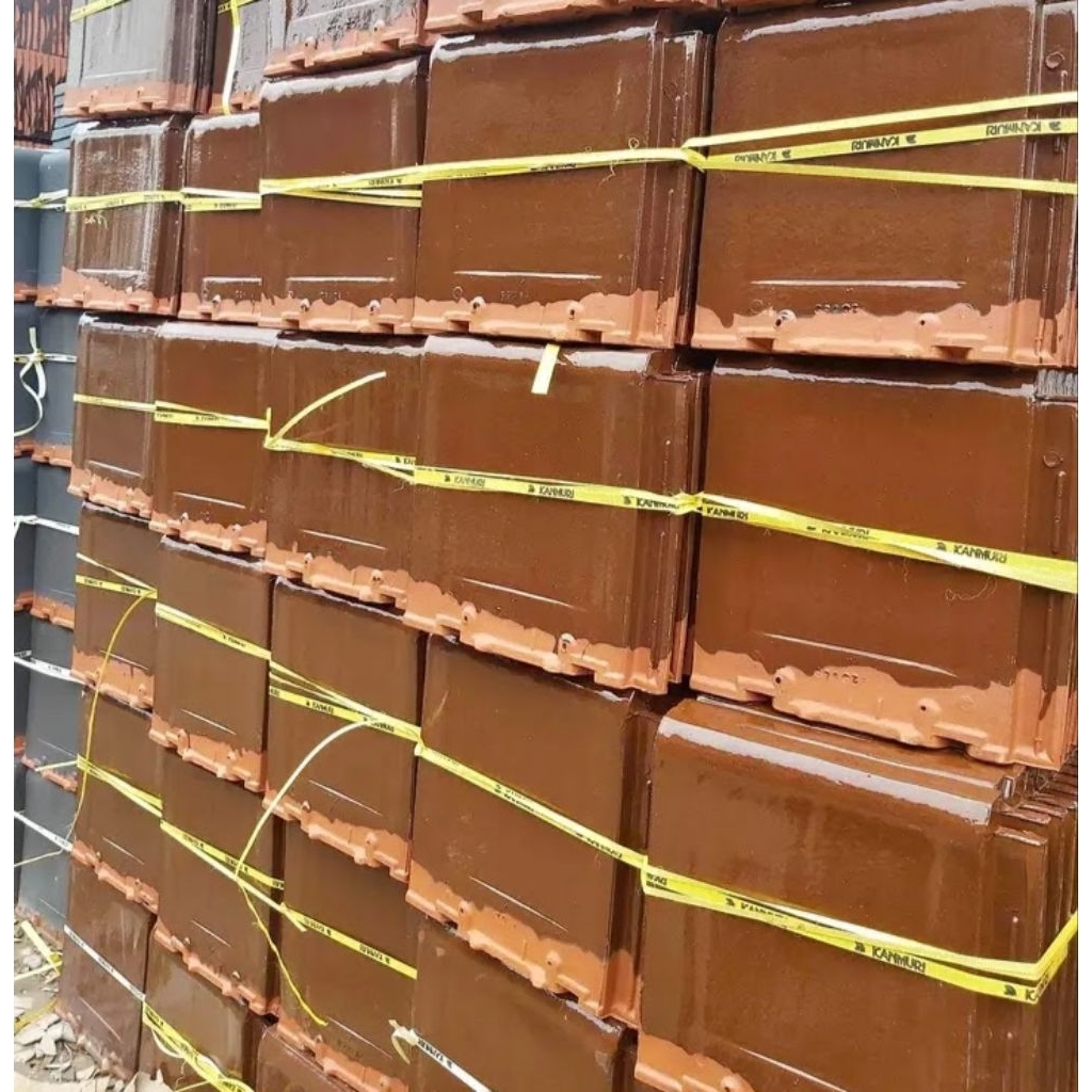 GENTENG KERAMIK KANMURI FULL FLAT NATURAL