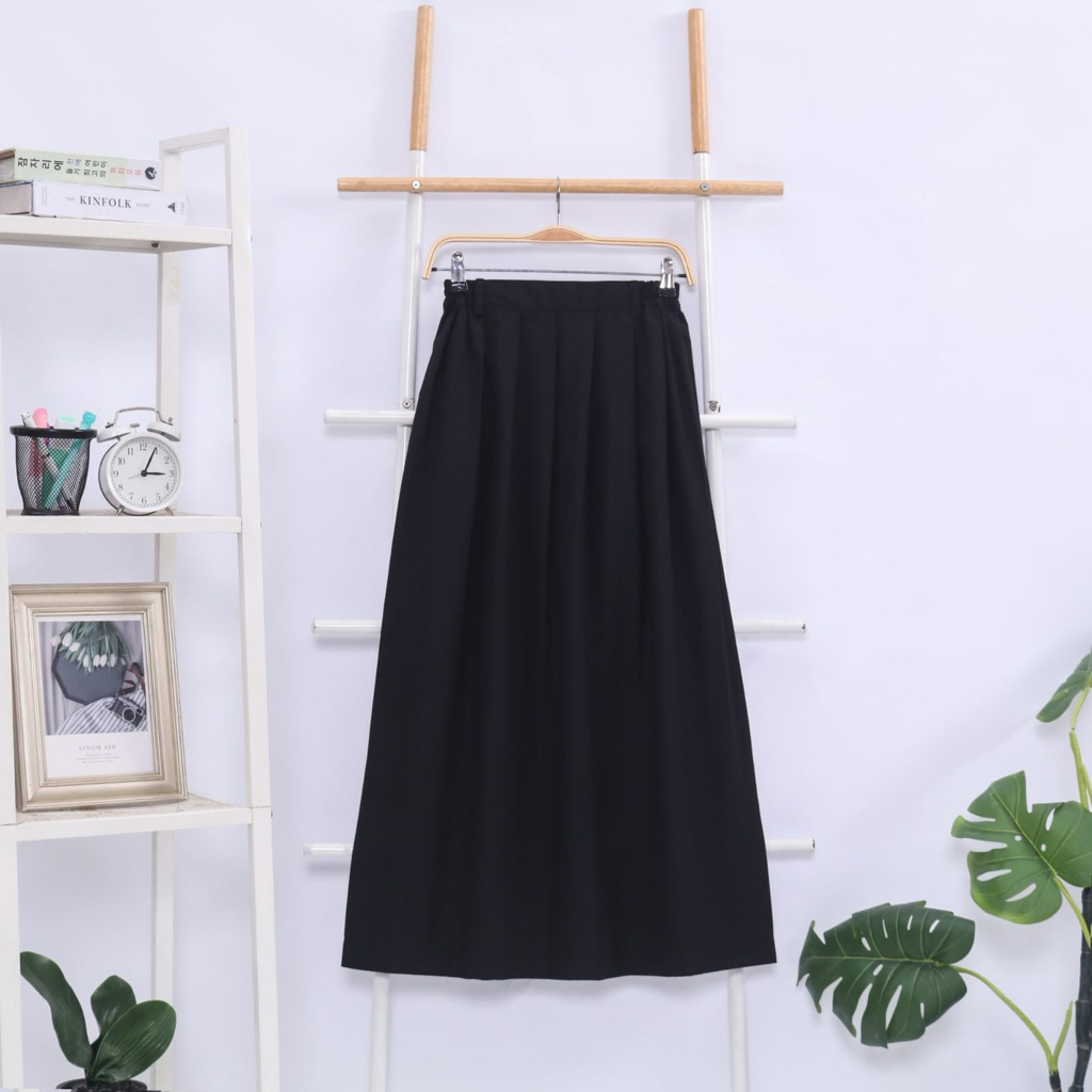 ROK SD - SMP - SMA HITAM REMPEL PANJANG BAHAN FAMATEX ~ HARAPAN ADEK