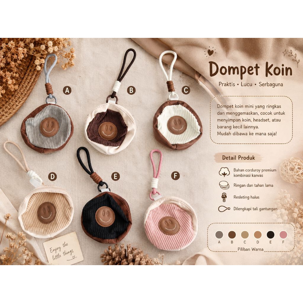 Dompet koin lucu yang serbaguna