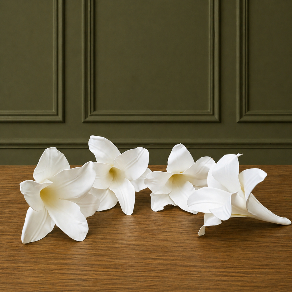 ⁠Bunga Lily Gantung EVA Latex Artificial Flower Dekorasi Wedding Pelaminan Backdrop Pernikahan Ceili
