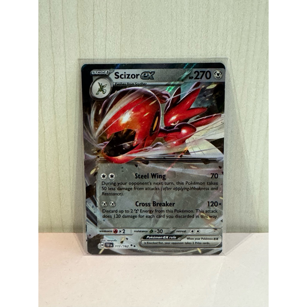 Unique Pokemon Card Very Off Center Scizor EX RR