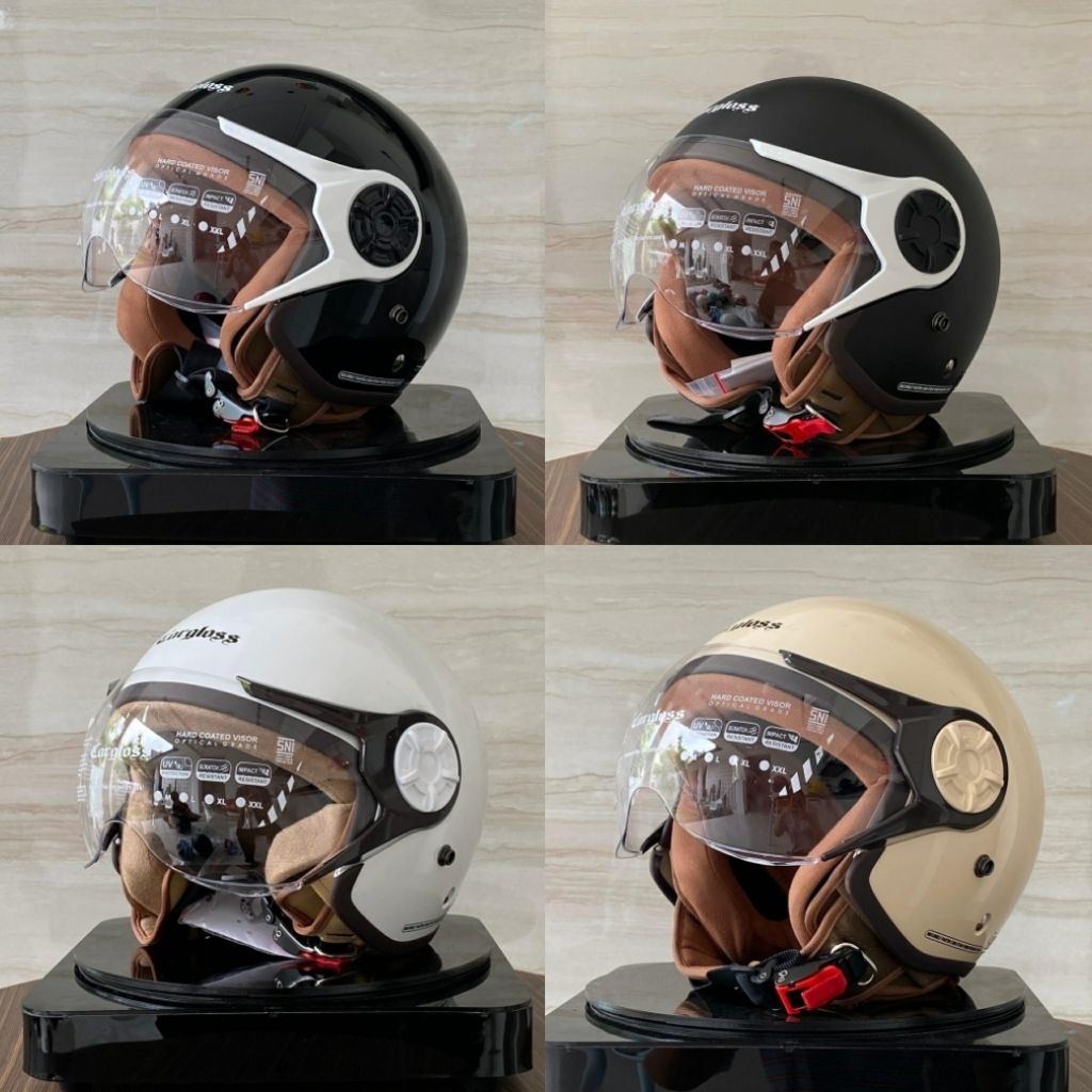 HELM HIJAB TERBARU MODEL CARGLOSS YRH ORIGINAL VRY GARANSI SNI