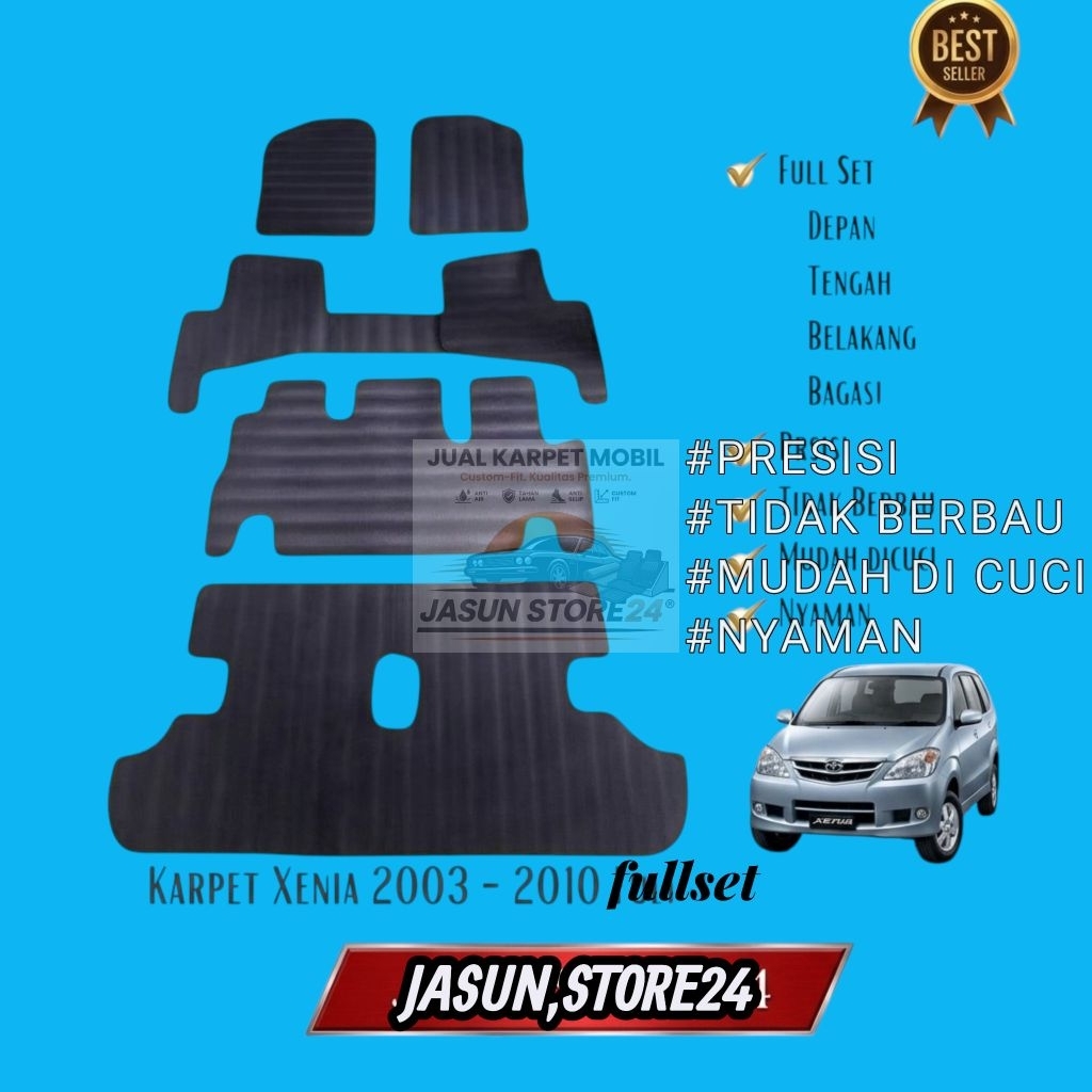 Karpet Mobil Daihatsu Xenia 2003-2010 Fullset Alas Kaki Matras Mobil Xenia JASUNSTORE24