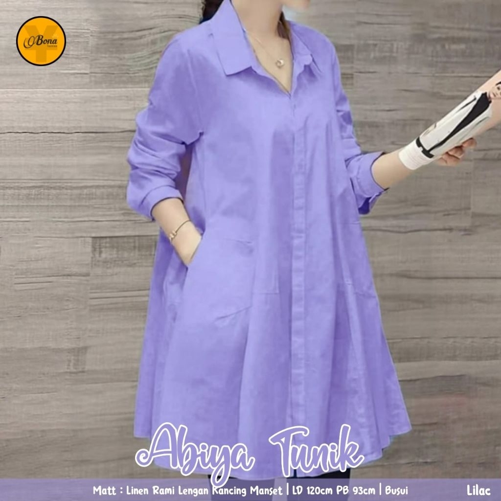 AURORA // ABIYA // FARAH // ZANZEA TUNIK // MIDI KATUN POLOS JUMBO LD 120CM PREMIUM // BY MORENA