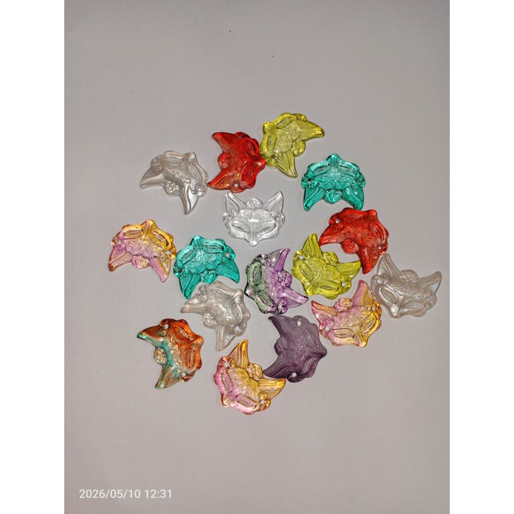 Manik Kaca Glass beads Fox Mask || Topeng Rubah