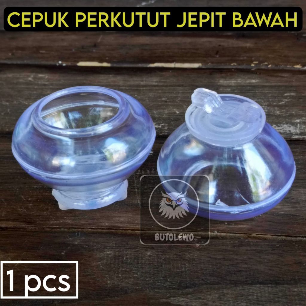 Cangkir Kutut Model Jepit Bawah 1 pcs - Cepuk Burung Perkutut bening
