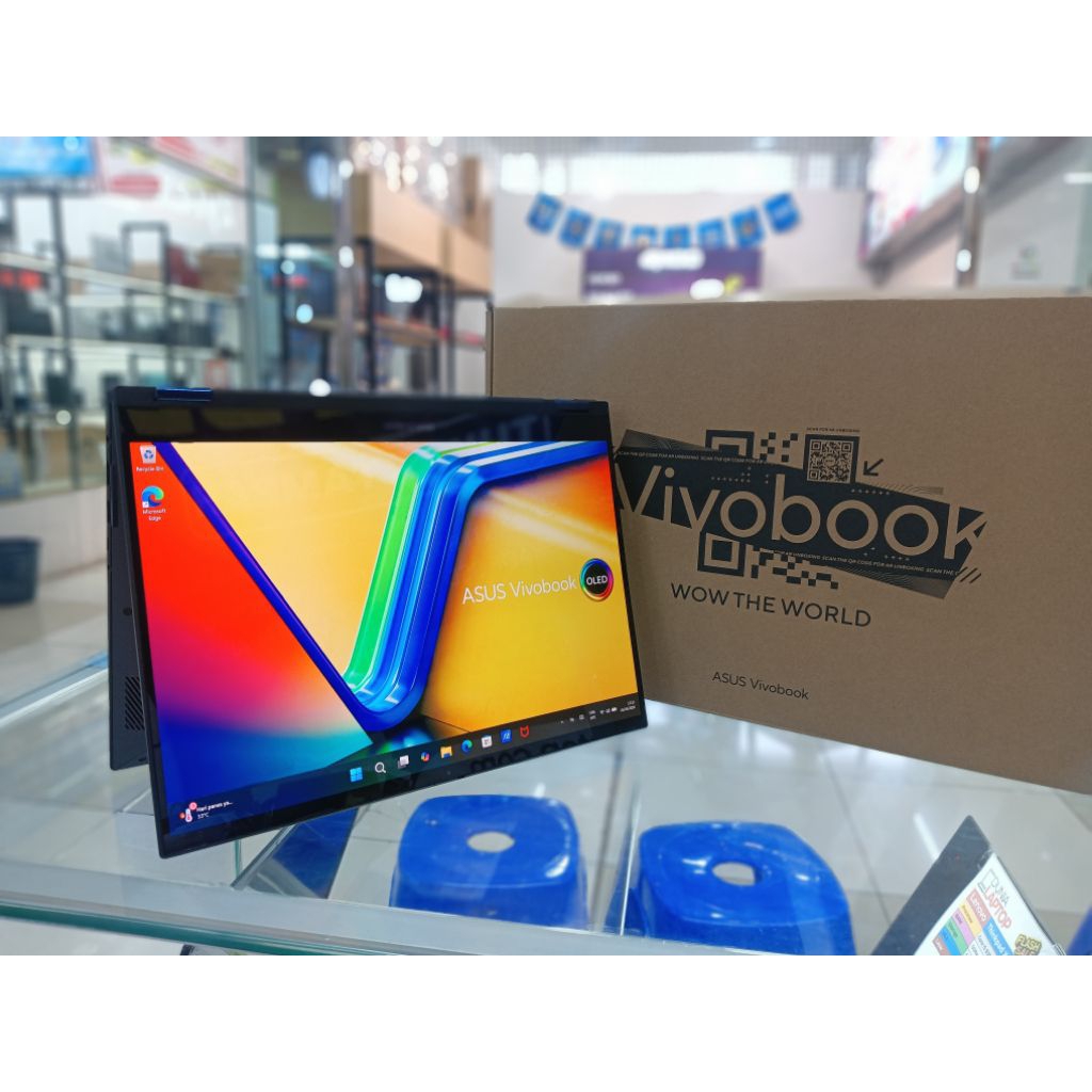 Asus Vivobook TP3402VA FLIP TOUCH OLED Core i5-13500H Ram 16GB SSD 512GB Layar 14" FHD Win 11 - Seco