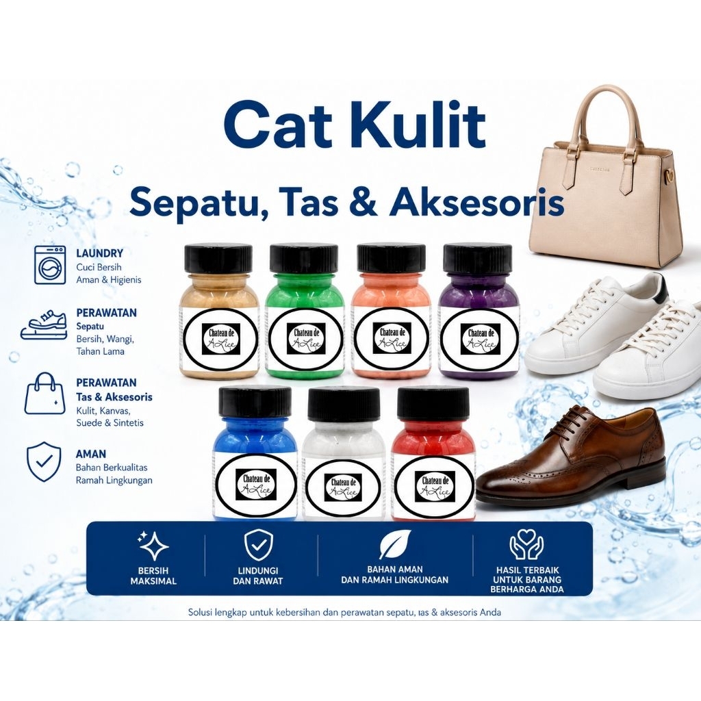 Cat sepatu kulit  / cat tas kulit / cat jok kulit / cat kulit/ pewarna kulit / leather Paint / peral