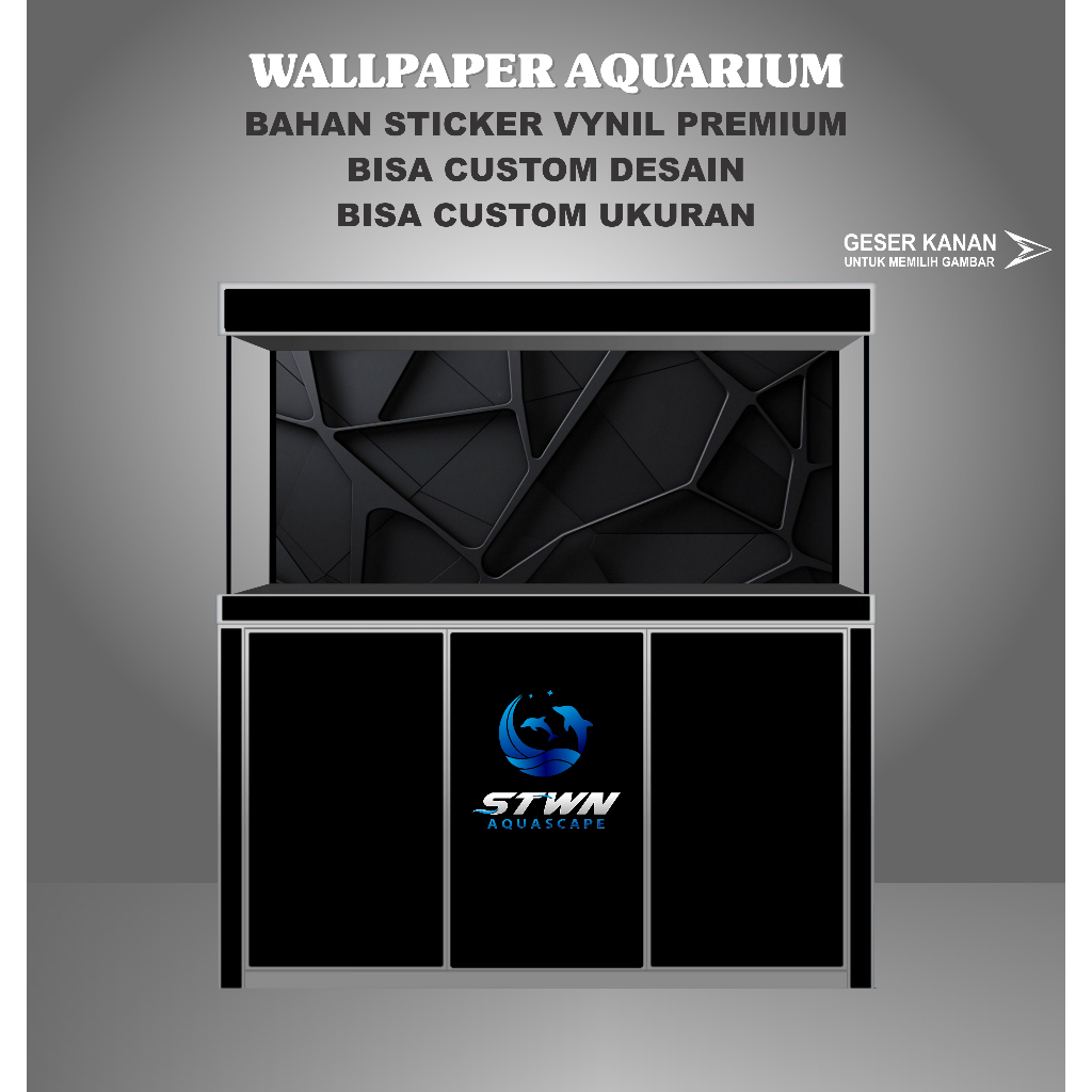 STICKER AQUARIUM, AQUASCAPE,STIKER KACA AQUARIUM,BACKGROUND AQUARIUM TEMA BATU AESTETIK