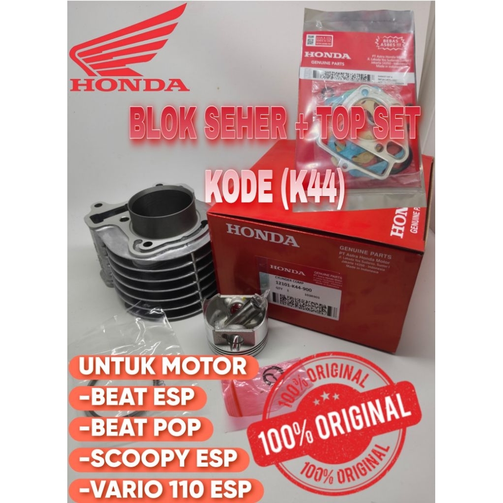 ORIGINAL BLOK SEHER + TOP SET (K44) BLOK BEAT ESP BEAT POP SCOOPY ESP VARIO 110 ESP