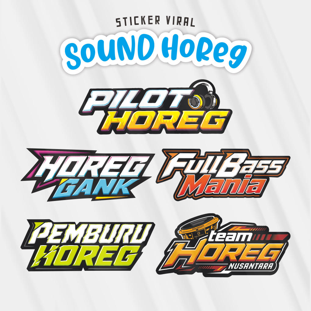 Stiker Viral Glossy Viral SOUND HOREG Series Terbaru 2026 | Sticker Racing Herex Team Motor | Stiker